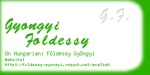 gyongyi foldessy business card