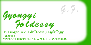 gyongyi foldessy business card